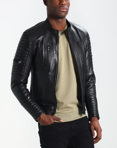 Men Real Lambskin Leather Jacket KP005 - Koza Leathers