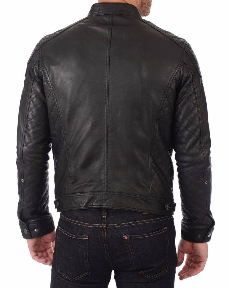 Mens Classic Leather Motorcycle Jacket | Real Leather Biker Jacket Sale ...