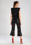 Koza Leathers Women's Real Lambskin Leather Capri Pant WP050