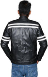 Biker Jacket - Men Real Lambskin Motorcycle Leather Biker Jacket KM525 - Koza Leathers