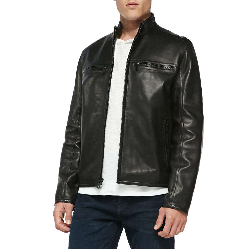 Men Real Lambskin Leather Jacket KP005 - Koza Leathers