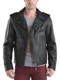 Biker Jacket - Men Real Lambskin Leather Jacket KM065 - Koza Leathers