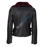 Biker / Motorcycle Jacket - Women Real Lambskin Leather Biker Jacket KW114 - Koza Leathers