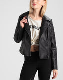 Biker / Motorcycle Jacket - Women Real Lambskin Leather Biker Jacket KW225 - Koza Leathers