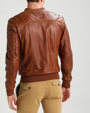 Biker Jacket - Men Real Lambskin Motorcycle Leather Biker Jacket KM292 - Koza Leathers