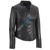 Biker / Motorcycle Jacket - Women Real Lambskin Leather Biker Jacket KW151 - Koza Leathers