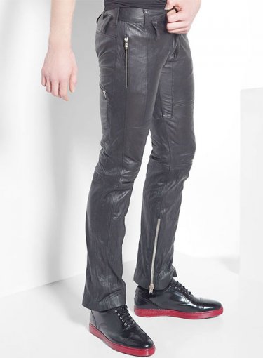 amidoa Mens Fashion Leather Pants Zipper Pleated Multiple Pockets Pants  Slim Fit Regular and Big  Tall Mens Black Pants  Walmartcom