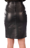 Knee Length Skirt - Women Real Lambskin Leather Slim Fit Skirt WS048 - Koza Leathers