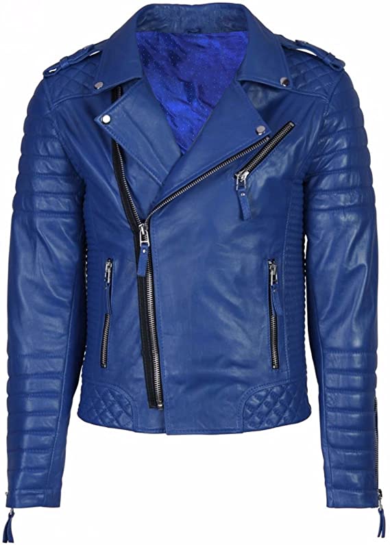 Mens Classic Leather Motorcycle Jacket - New American Jackets