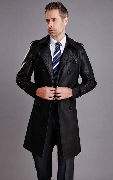 Men's Genuine Leather Trench Coat & Jackets – Koza Leathers