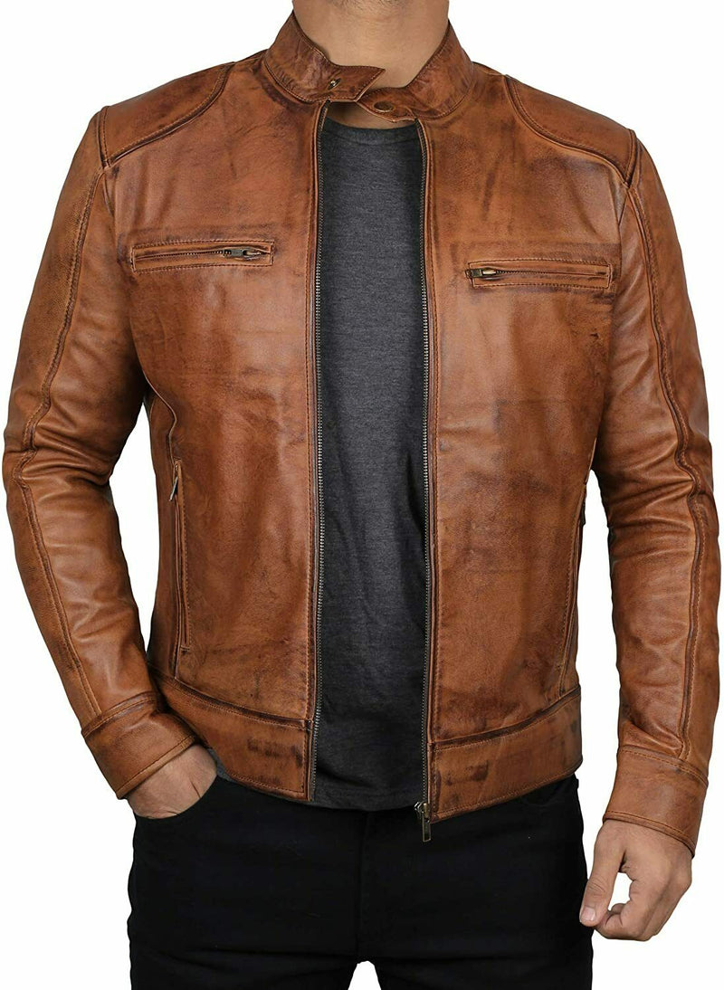 Men's Vintage Leather Jacket | Bomber & Motorcycle Vintage Leather